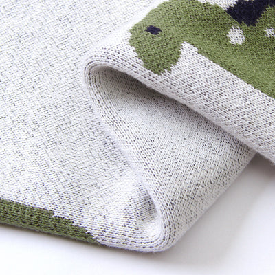 Knit Baby Dinosaur Blanket