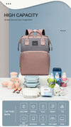 Diaper Backpack With Folding Bassinet
